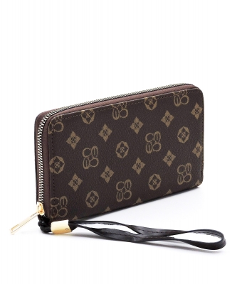 Monogram Zip Around Wallet CS020 BROWNTAN